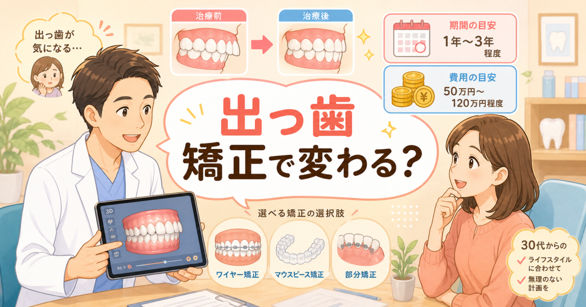出っ歯は矯正で治る？適用条件や費用・期間を解説
